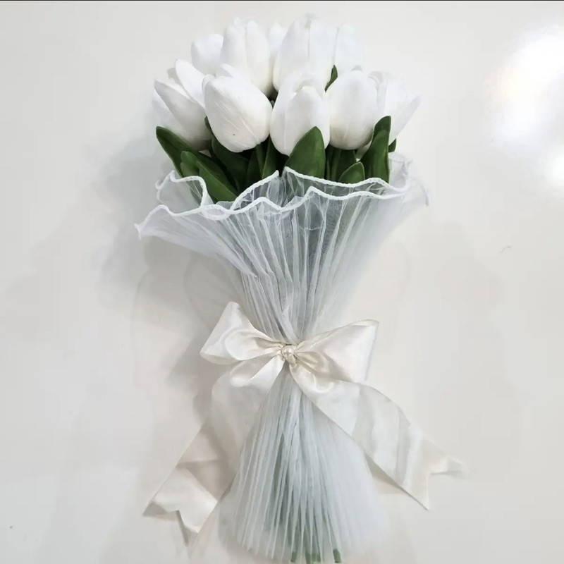 دسته گل مصنوعی مدل لاله عروس کد 19