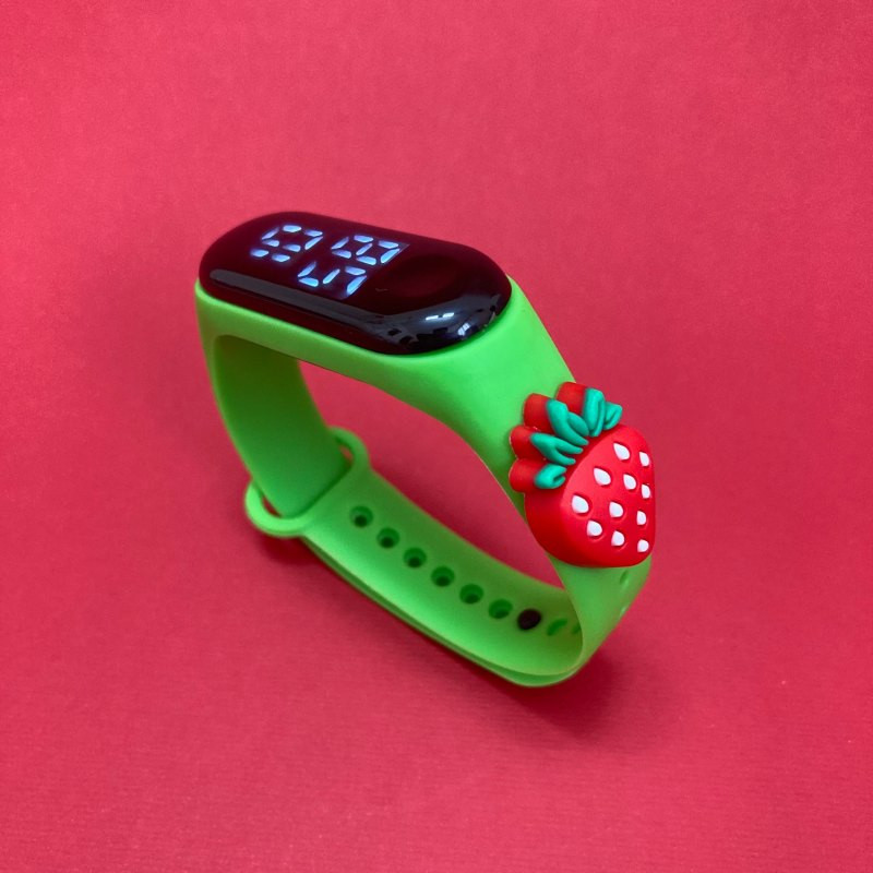 ساعت مچی دیجیتال بچگانه مدل توت فرنگی