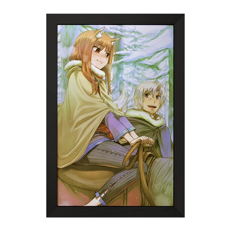 تابلو خندالو مدل هولو و کرافت انیمه ادویه و گرگ کد 36157