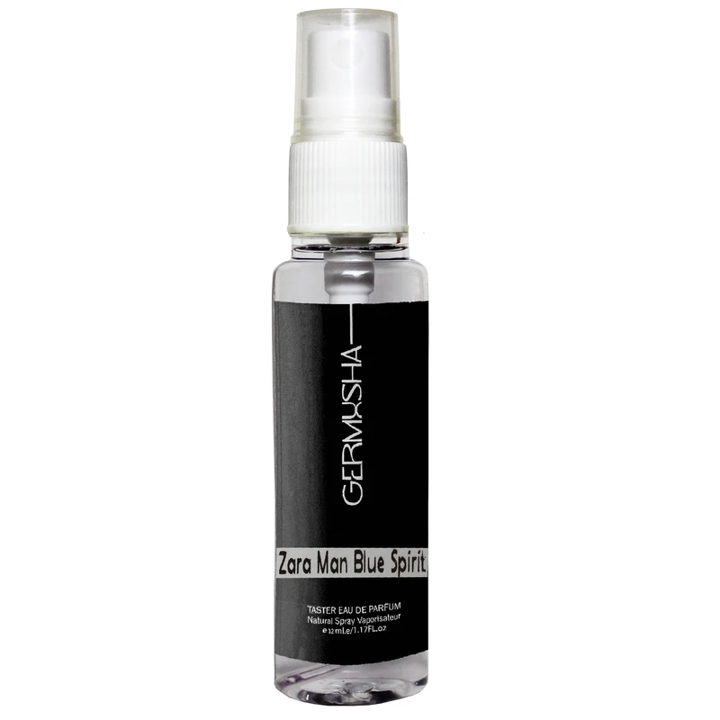 عطر جیبی مردانه گرموشا مدل زارا من بلو اسپریت با رایحه خنک حجم 32 میلی‌لیتر
