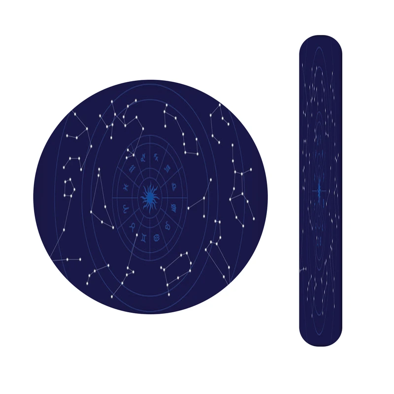 آینه آرایشی جیبی مدل کهکشانی کد 499 به همراه سوهان ناخن 