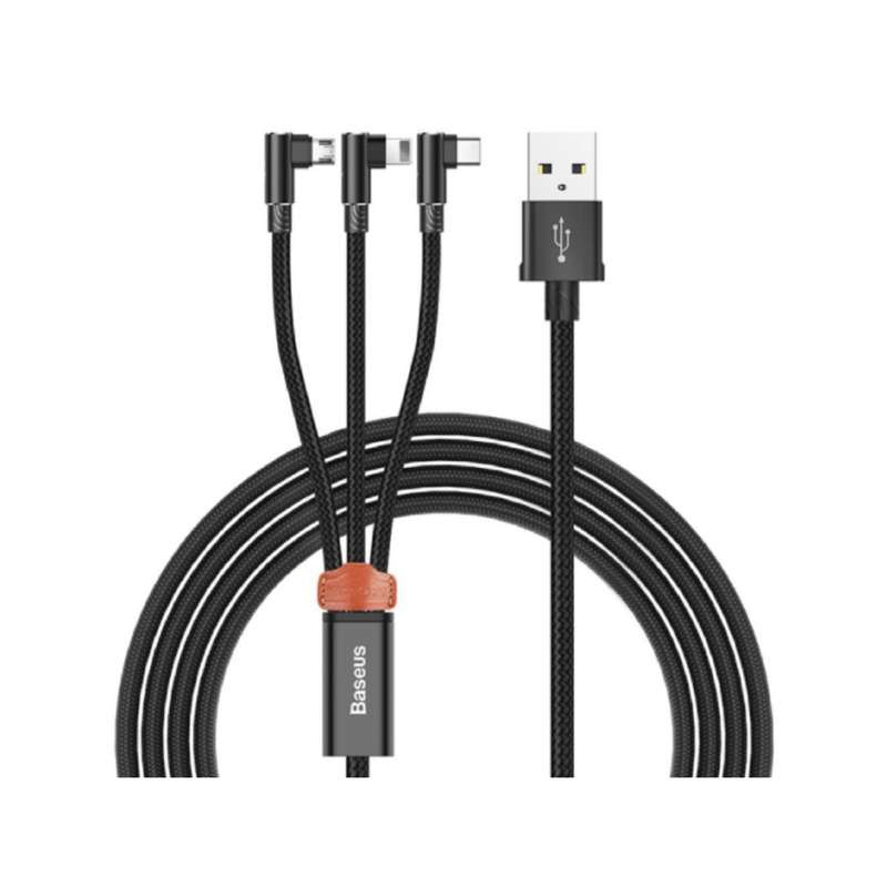 کابل تبدیل USB به USB-C / microUSB / لایتنینگ باسئوس مدل MVP طول 1.2 متر