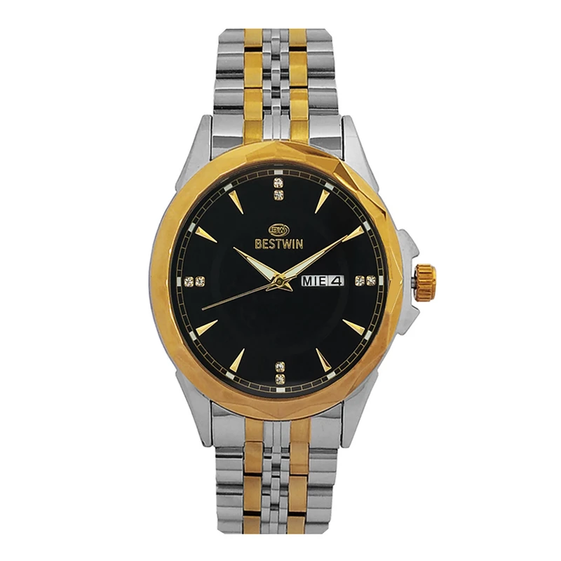 ساعت مچی عقربه‌ای کوارتز زنانه مدل بندفلزی نگین دار ضدآب کد 37BESWI