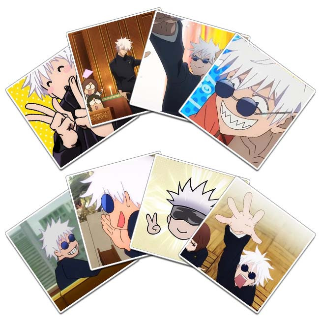 برچسب لپتاپ گوفی مدل انیمه جوجوتسو کایسن Gojo Jujutsu Kaisen Anime کد K20 مجموعه 8 عددی