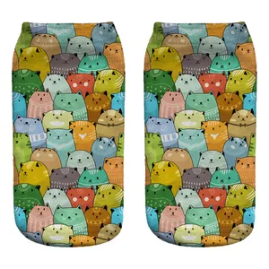 جوراب پابان طرح گربه مدل 1159