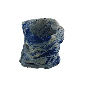  گلدان سنگی طرح گونی رگه دار کد R-203