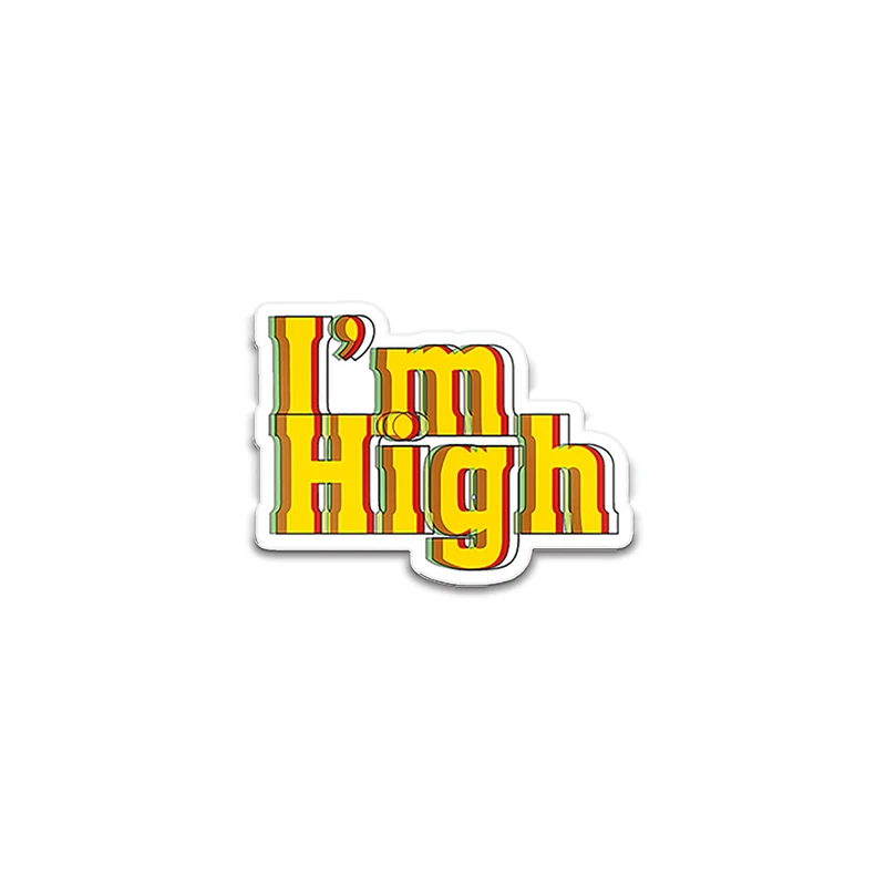 استیکر لپ تاپ طرح I am high کد 64