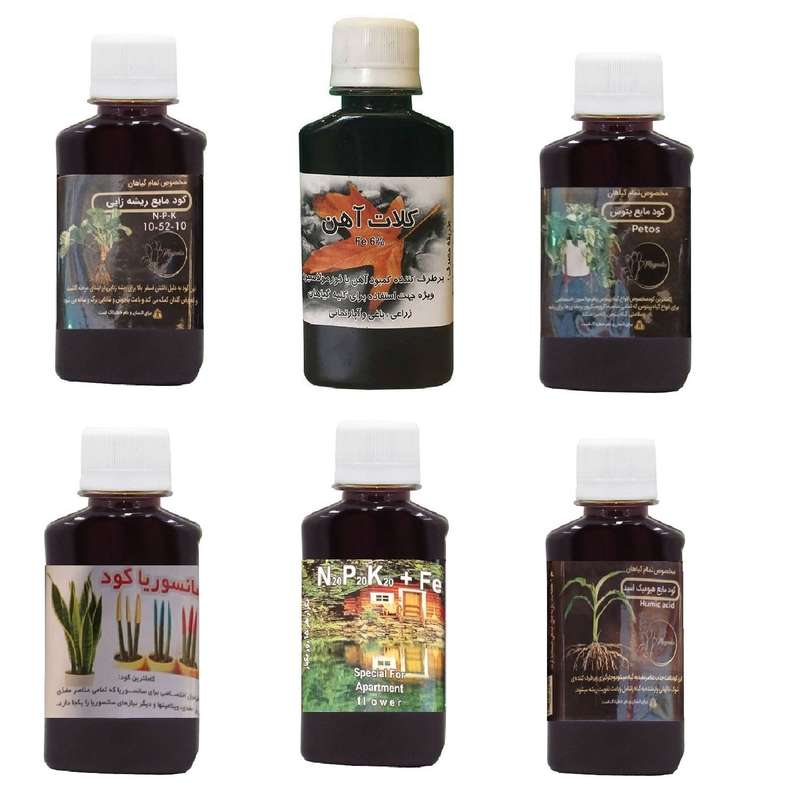 کود مایع فسفر ریشه زایی 10-52-10 و کلات آهن و کود پتوس و کود سانسوریا و کود سه بیست و هیومیک اسید مدل life drop حجم 120 میلی لیتر کود مایع فسفر ریشه زایی 10-52-10 و کلات آهن و کود پتوس و کود سانسوریا و کود سه بیست و هیومیک اسید مدل life drop حجم 120 میلی لیتر