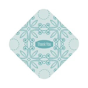 کارت پستال مدل تشکر طرح مربعی اسلیمی بسته 15 عددی