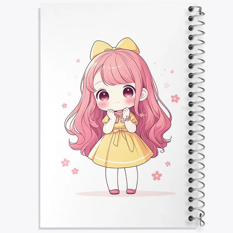 دفتر مشق 50 برگ خندالو طرح دخترانه (Girlish) کد 36892