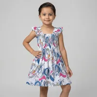 پیراهن بدون آستین یقه باز دخترانه دل آویز مدل T382