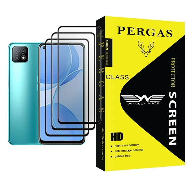 محافظ صفحه نمایش وایلی نایس مدل Pergas Glass MIX003 مناسب برای گوشی موبایل اوپو A53 5G بسته سه عددی