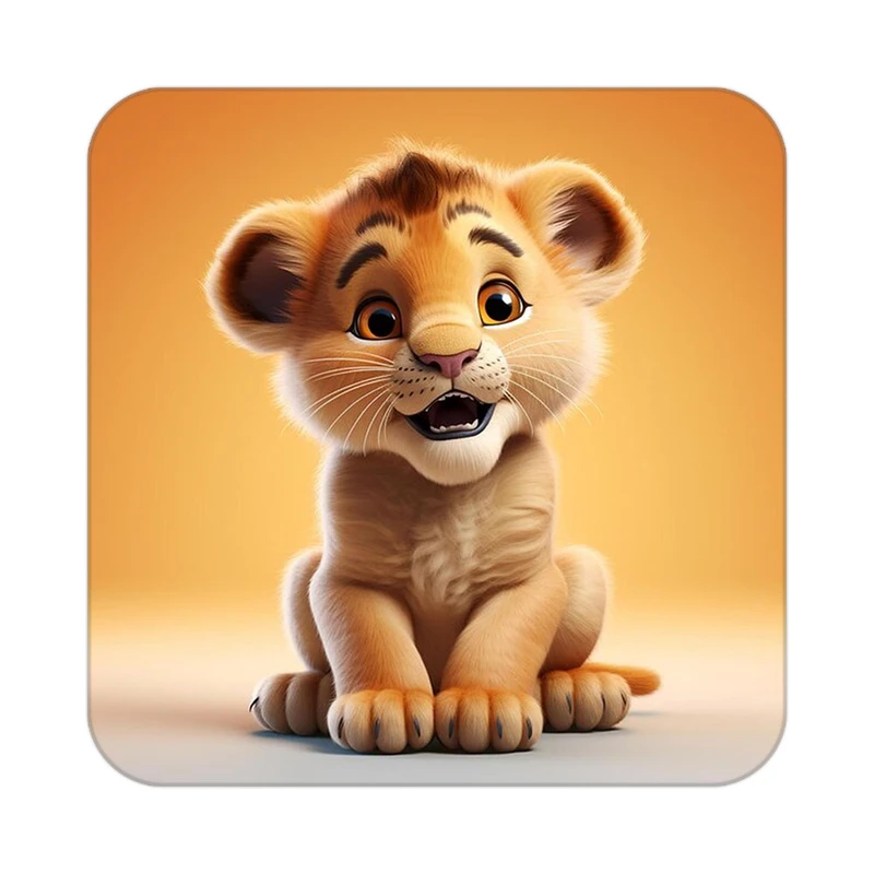 زیر لیوانی کاکتی طرح حیوانات کارتونی مدل mp27341