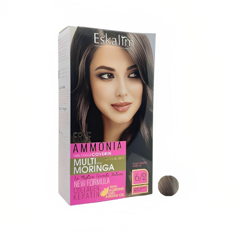 کیت رنگ مو اسکالیم شماره 6.2 حجم 100 میلی لیتر رنگ بلوند دودی تیره