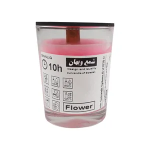 شمع لیوانی ویهان مدل سویا وکس رایحه گل