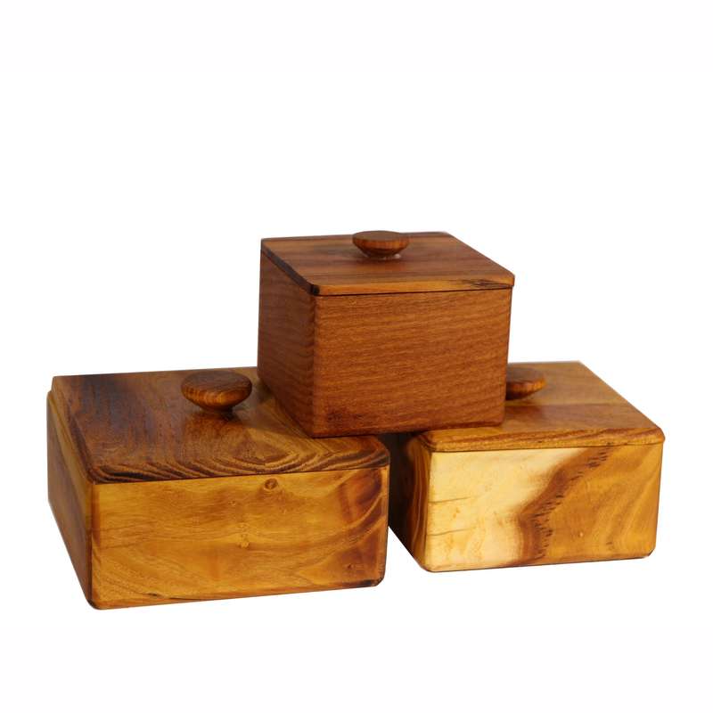 جعبه چوبی مدل یاقوت مجموعه 3 عددی