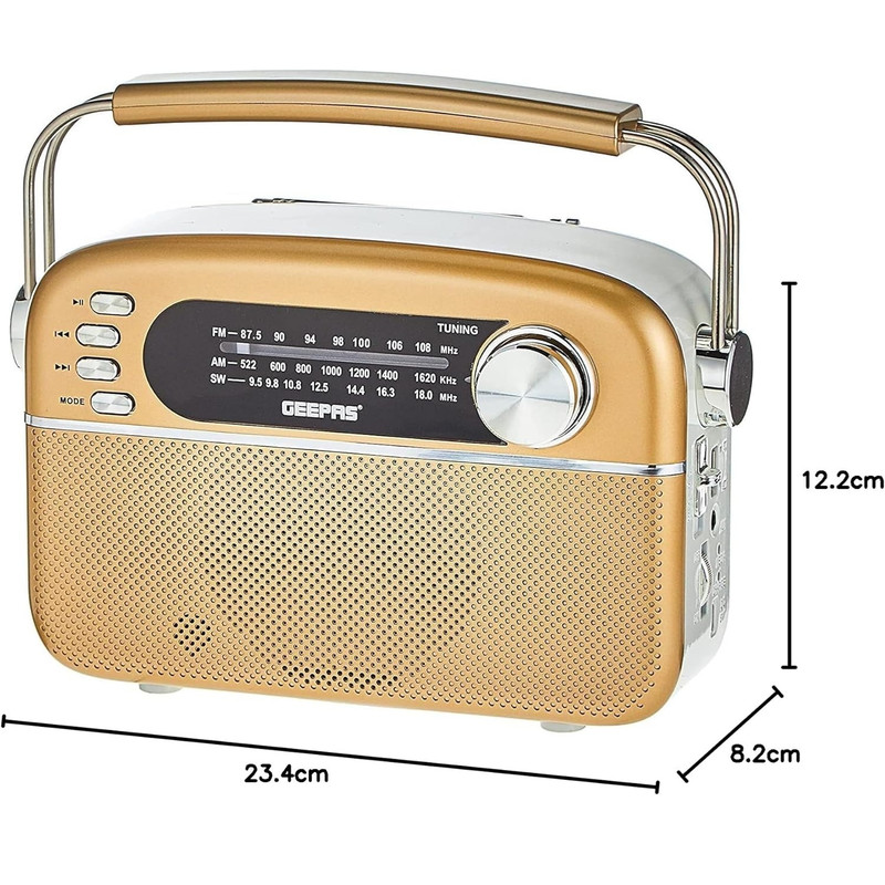 رادیو اسپیکر جی پاس مدل GR13015 دارای پورت USB