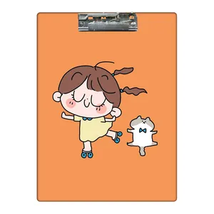 تخته شاسی طرح دختر و گربه اسکیت سوار کد 1799315 سایز A4