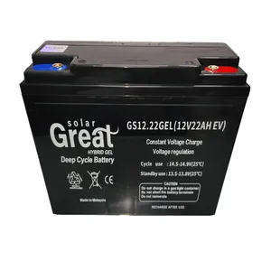 باتری UPS با ولتاژ 12 ولت و شدت جریان 22 آمپرساعت گریت سولار مدل GS12V22AH