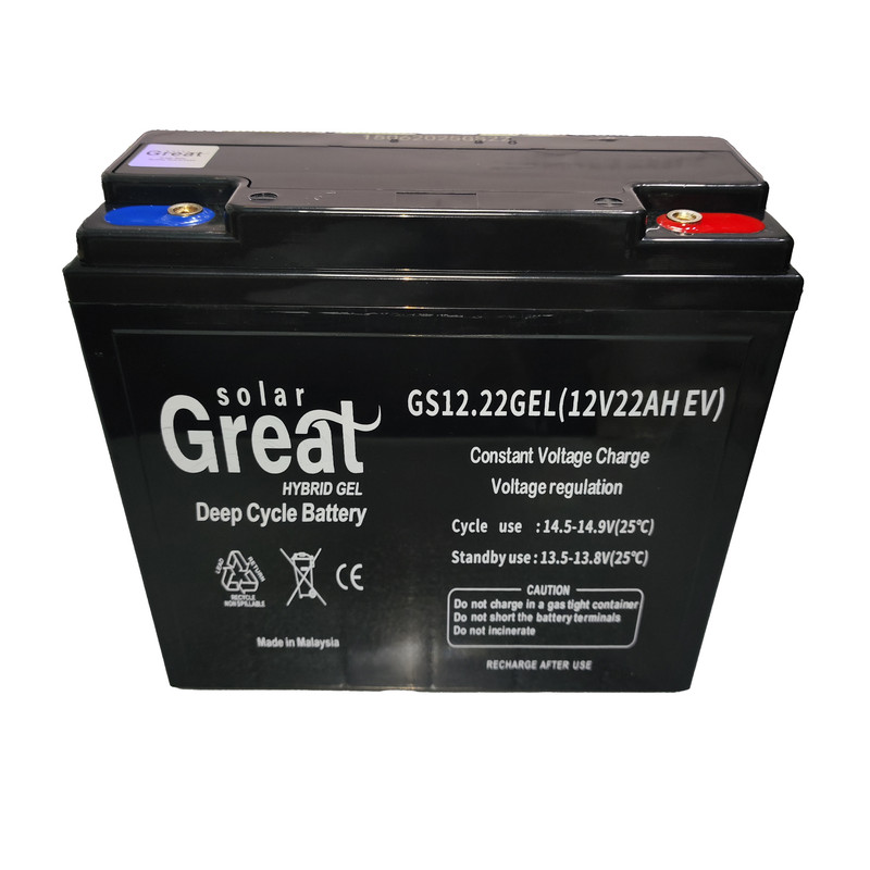 باتری UPS با ولتاژ 12 ولت و شدت جریان 22 آمپرساعت گریت سولار مدل GS12V22AH