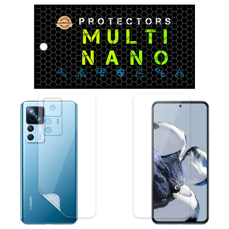 محافظ صفحه نمایش مولتی نانو مدل X-SFT مناسب برای گوشی موبایل شیائومی 12T Pro به همراه محافظ پشت