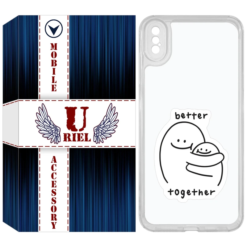 کاور یوریل مدل Clear کد 90 طرح Together مناسب برای گوشی موبایل اپل iPhone XS Max