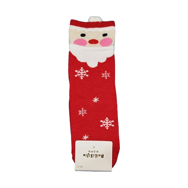 جوراب ساق بلند زنانه مدل بابانوئل