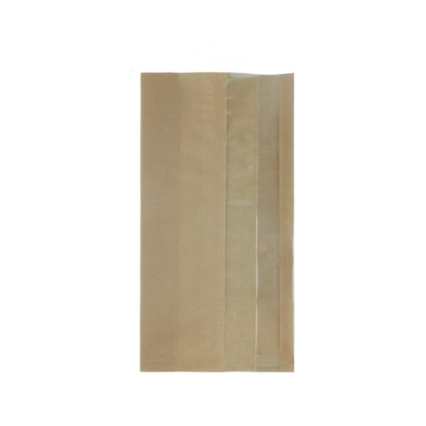 پاکت یکبار مصرف مدل کرافت پنجره دار 18×35 بسته 120 عددی