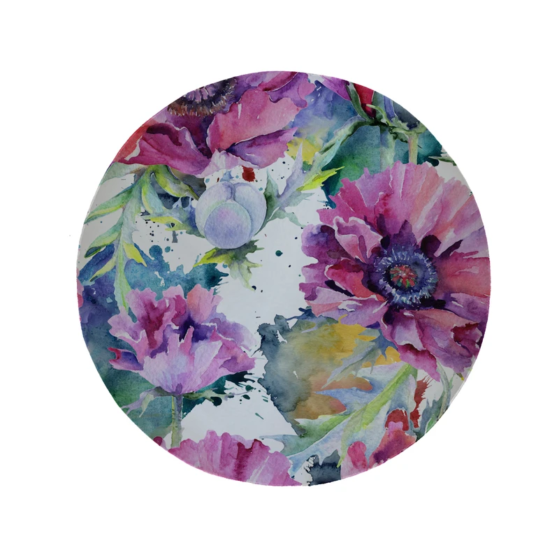 پادری مدل دایره طرح آبرنگی کد 5569 سایز 90 × 90 سانتی متر 