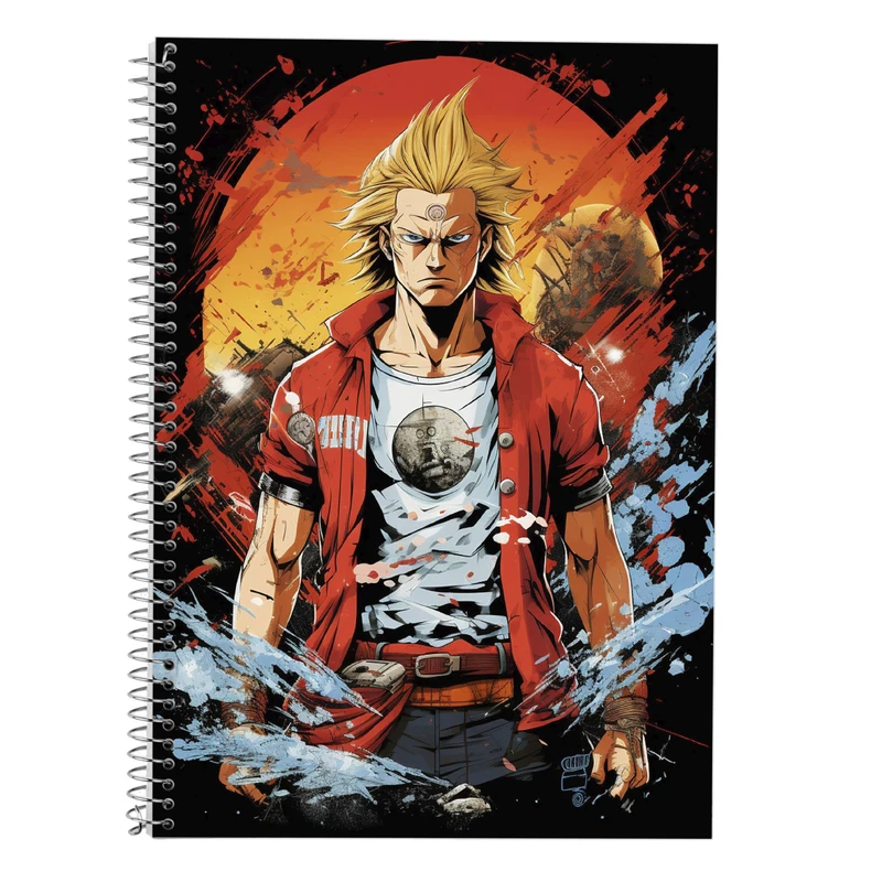 دفتر زبان 50 برگ مدوپد مدل سه خط طرح Naroto کد DF11240