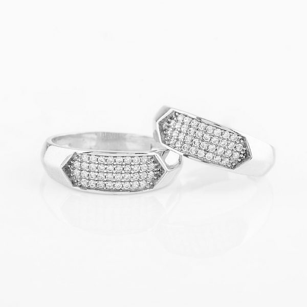 ست انگشتر نقره زنانه و مردانه مدل 20546