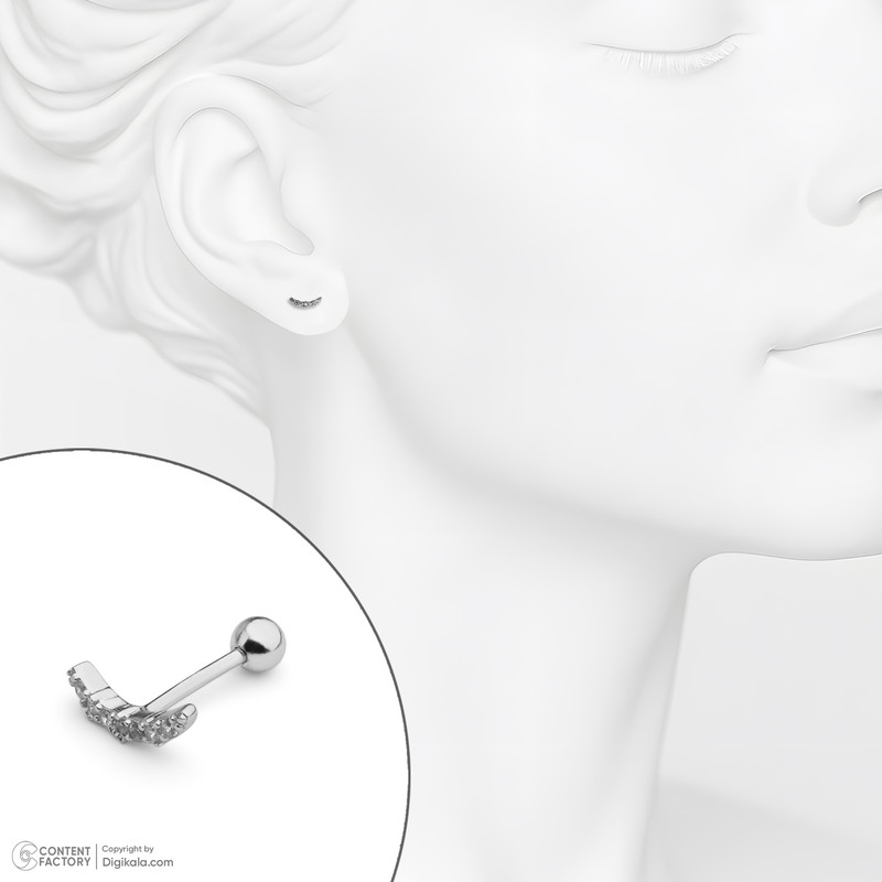 پیرسینگ گوش نقره زنانه مایا ماهک مدل MSP064 پیرسینگ گوش نقره زنانه مایا ماهک مدل MSP064