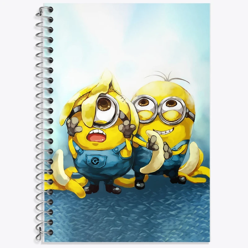 دفتر زبان 50 برگ خندالو مدل سه خط طرح مینیون ها (Minions) کد F2078