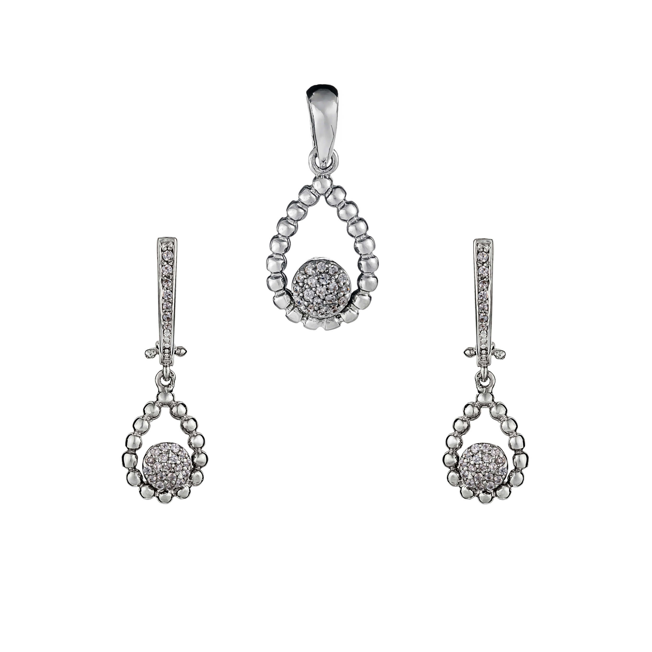 نیم ست نقره زنانه جواهری سون مدل 2670