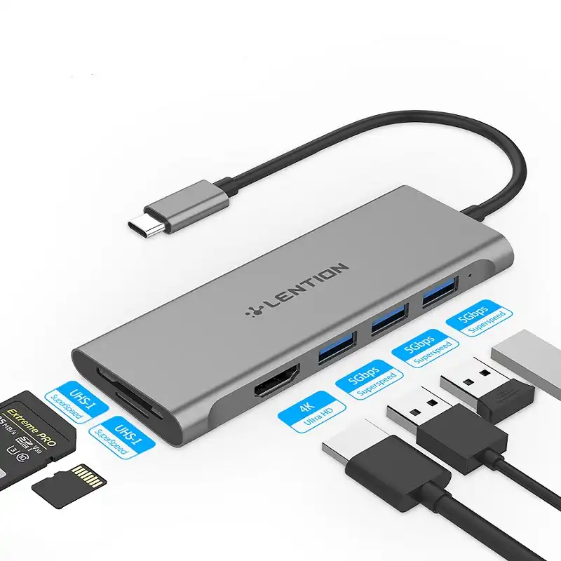 هاب 6 پورت USB-C لنشن مدل C34