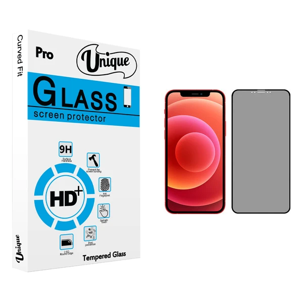 محافظ صفحه نمایش حریم شخصی يونيک مدل +Clear مناسب برای گوشی موبایل اپل iPhone 12 Pro Max