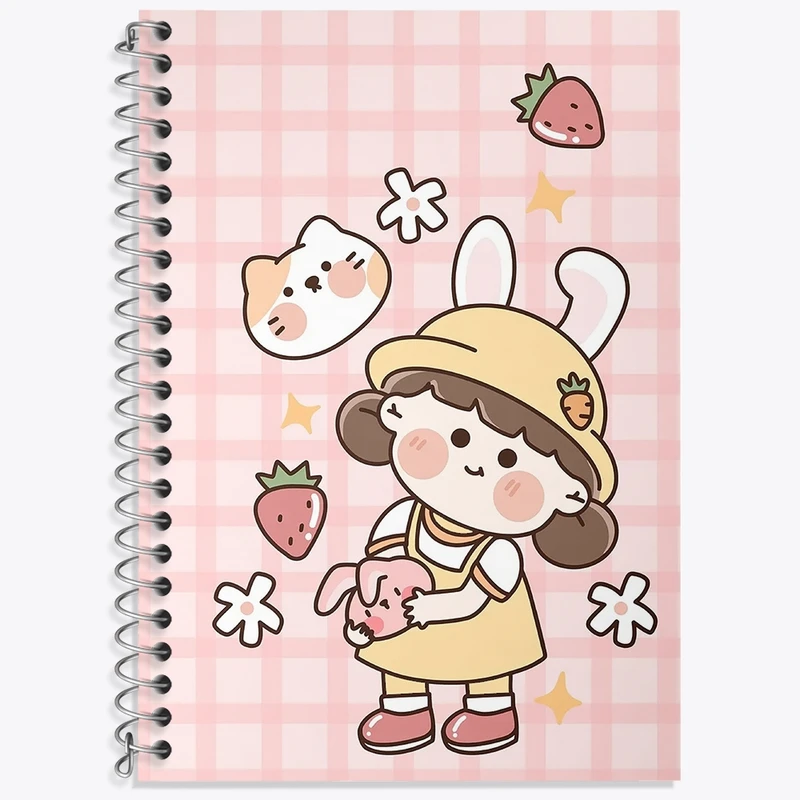 دفتر لغت 50 برگ خندالو طرح دختر بامزه کد N1672