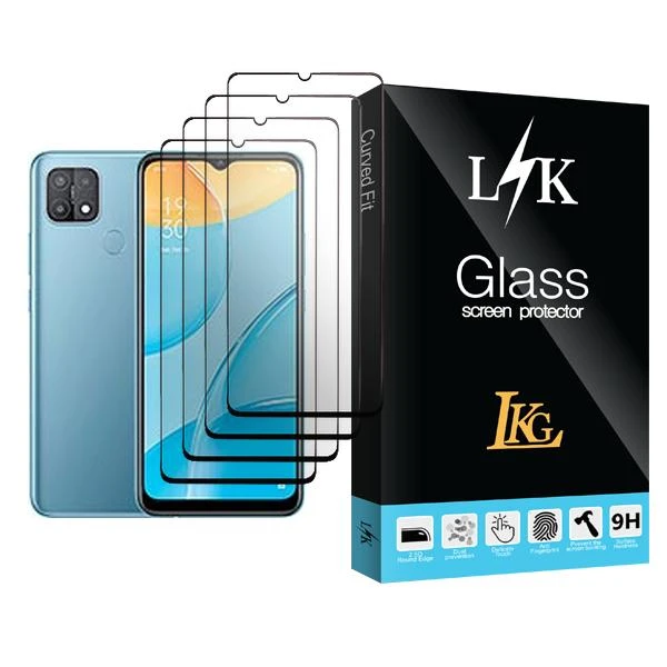 محافظ صفحه نمایش ال کا جی مدل LK Glass MIX004 مناسب برای گوشی موبایل اوپو A15 بسته چهار عددی