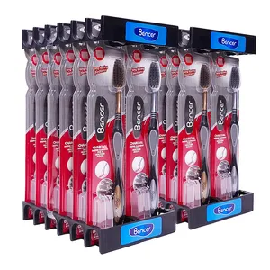 مسواک بنسر مدل پروفشنال ذغالی با برس متوسط بسته 24 عددی