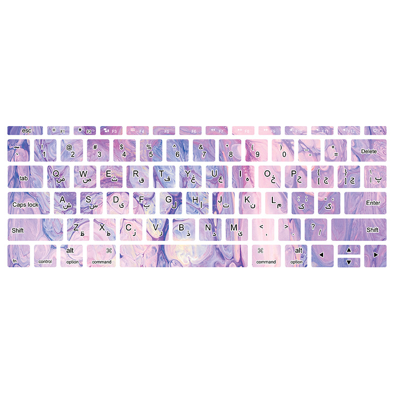 برچسب کیبورد فارسی طرح marble215 مناسب برای مک بوک پرو 12 اینچ 2015-2017
