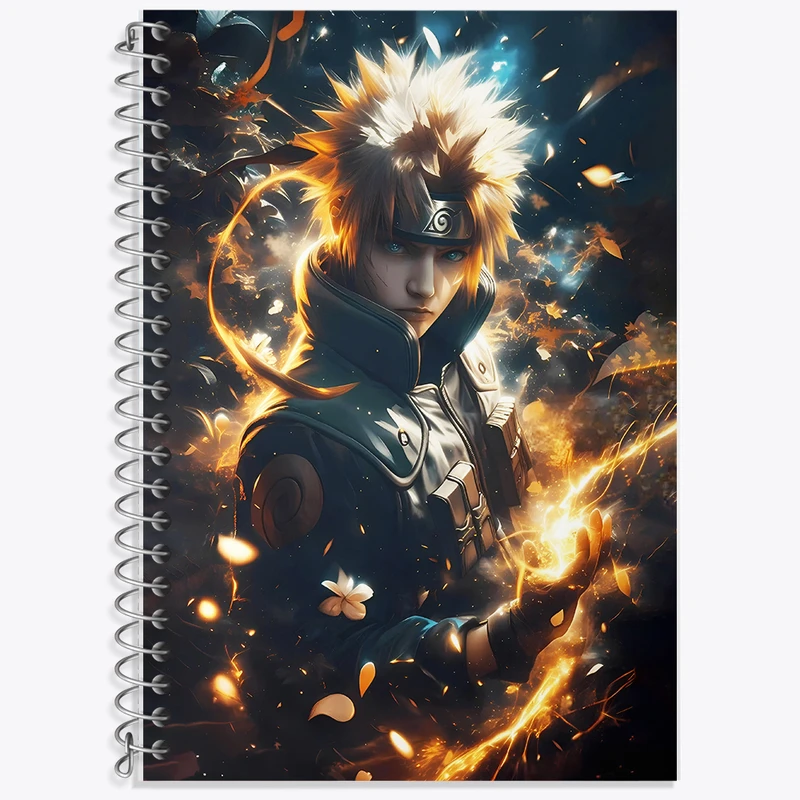 دفتر زبان 50 برگ خندالو مدل سه خط طرح انیمه ناروتو (Naruto) کد F5121