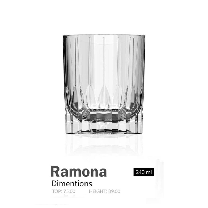 لیوان شیشه و بلور اصفهان مدل رامونا بسته 6 عددی