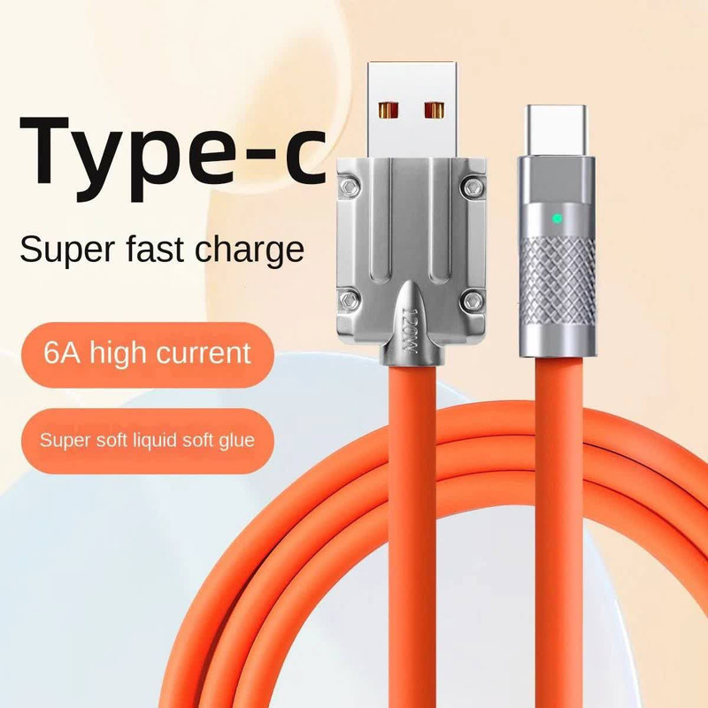 کابل تبدیل  USB به USB-C سوپر فست مدل 120W طول 1.2 متر