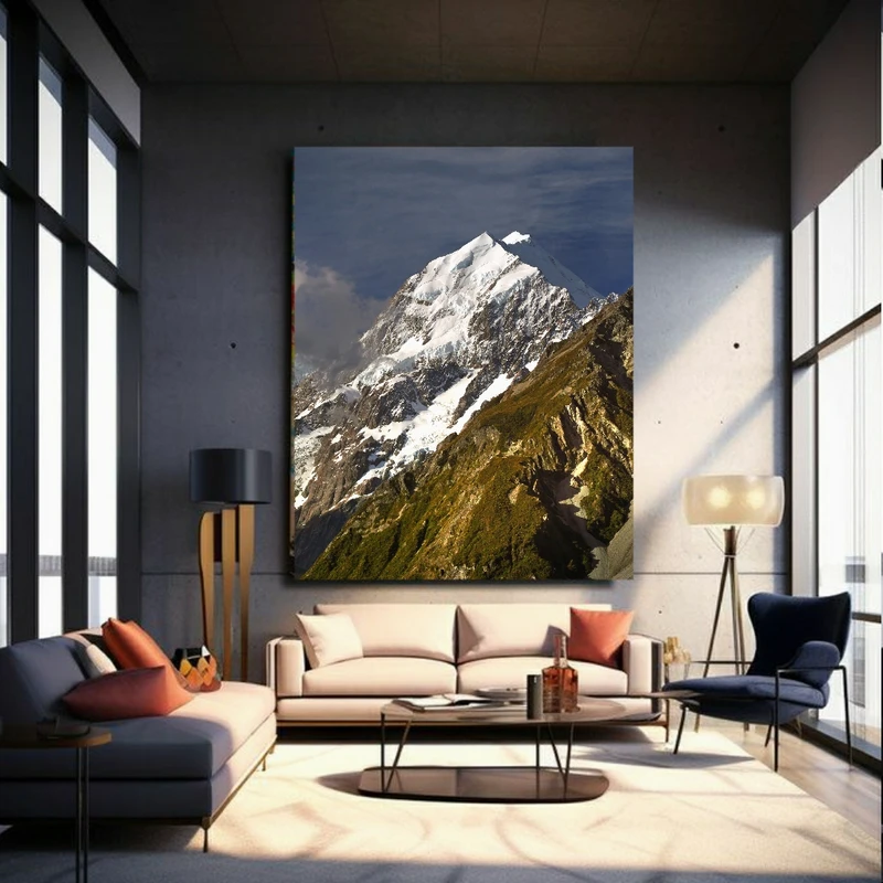 پوستر مدل بک لایت طرح کوه برفی کد BK1150