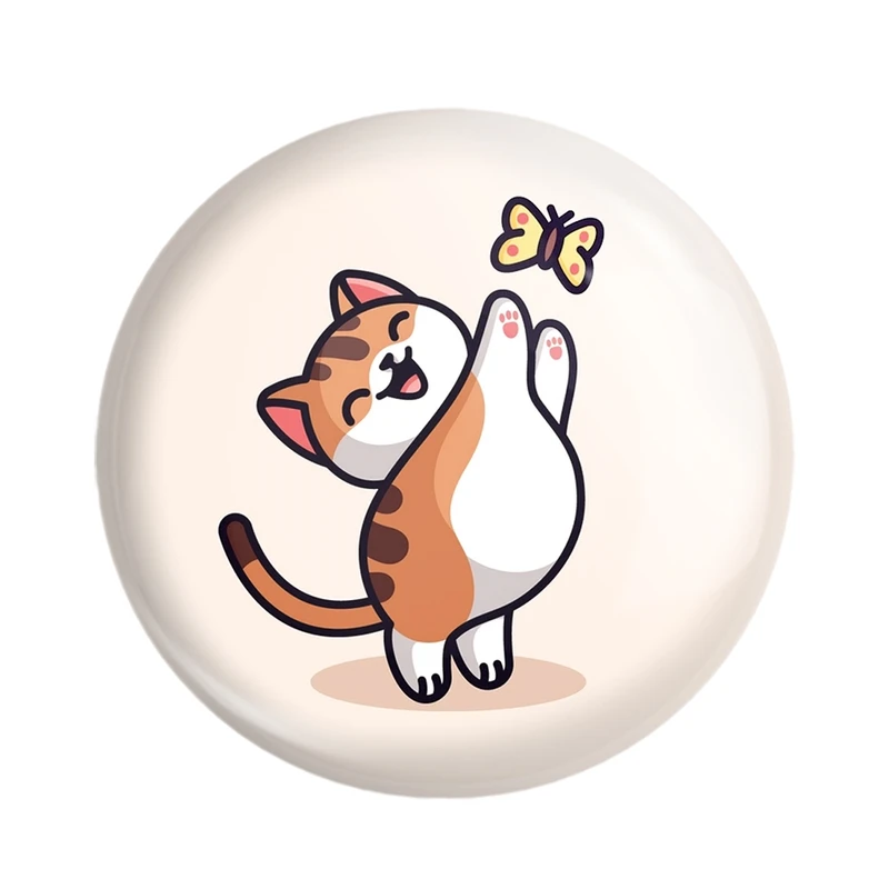 مگنت خندالو مدل حیوانات بامزه گربه و پروانه کد 28197