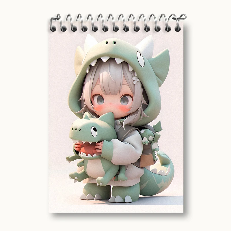 دفتر یادداشت 50 برگ خندالو طرح دخترانه کیوت کد N4420