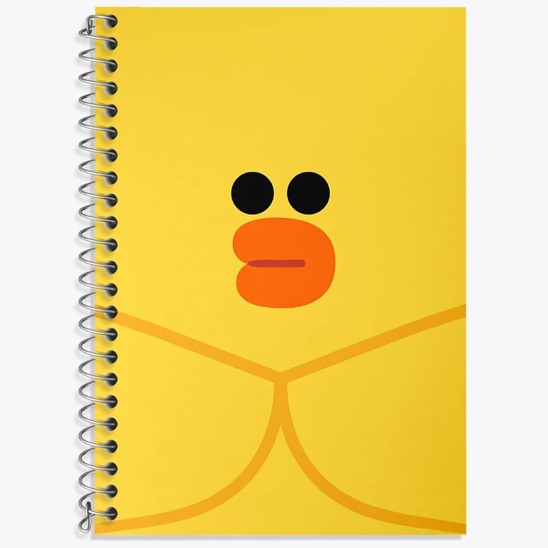 دفتر زبان 50 برگ خندالو مدل سه خط طرح جوجه کیوت کد N1894