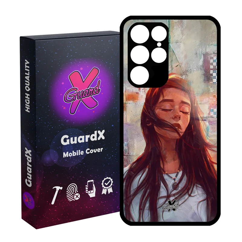 کاور گارد ایکس طرح Girl مدل Glass10056 مناسب برای گوشی موبایل سامسونگ Galaxy S22 Ultra