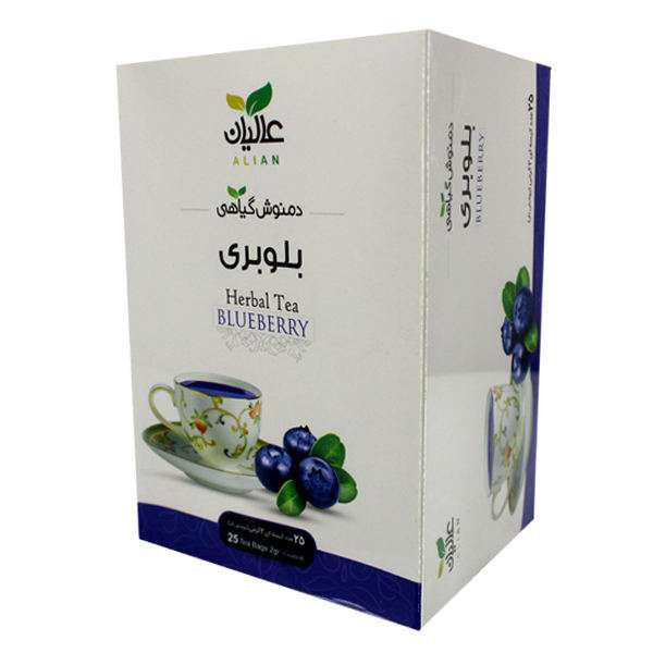 دمنوش گیاهی بلوبری عالیان بسته 25 عددی
