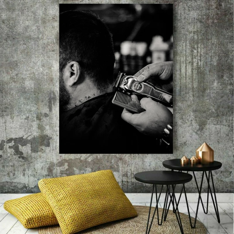 پوستر پارچه ای طرح آرایشگاه مردانه مد کوتاهی کد GR488
